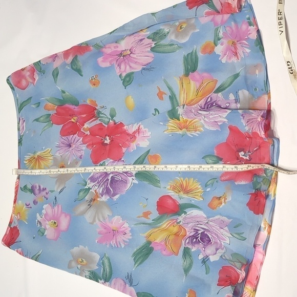 Ralph Lauren Womens Skirt NWT 100% Silk Cottagecore Bloomcore Plus Size 14 - Picture 7 of 12